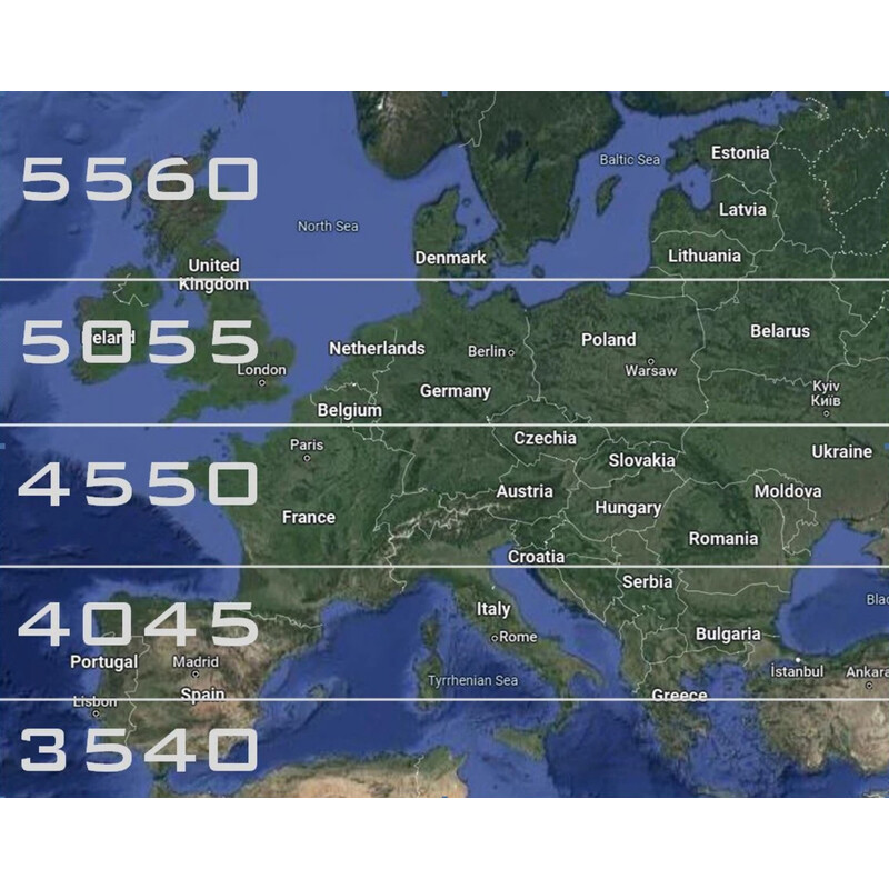TMS-ASTRO Klin paralaktyczny Platforma EQ na zdjęciu 45°-50°